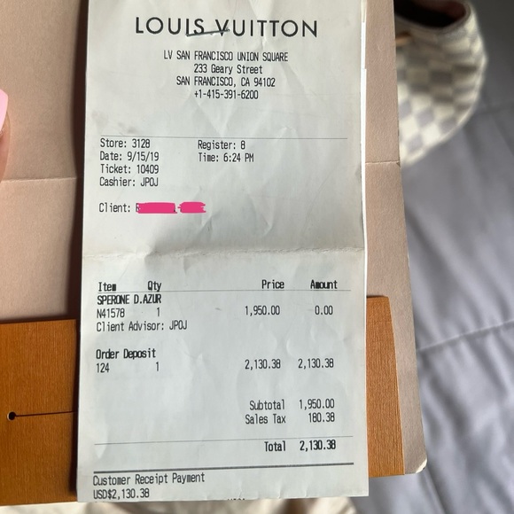 Louis Vuitton Sperone Damier Azur backpack. Nice preowned backpack. - Picture 15 of 15